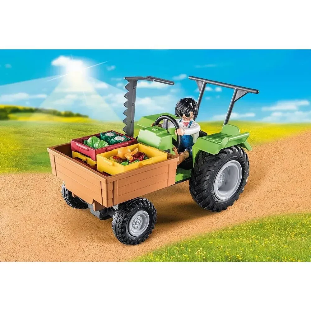 Playmobil Country Harvester Tractor with Trailer Set 71249 New In Box (NIB)